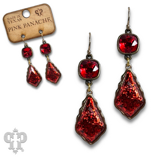 Glitter diamond teardrop earring with Austrian crystal
