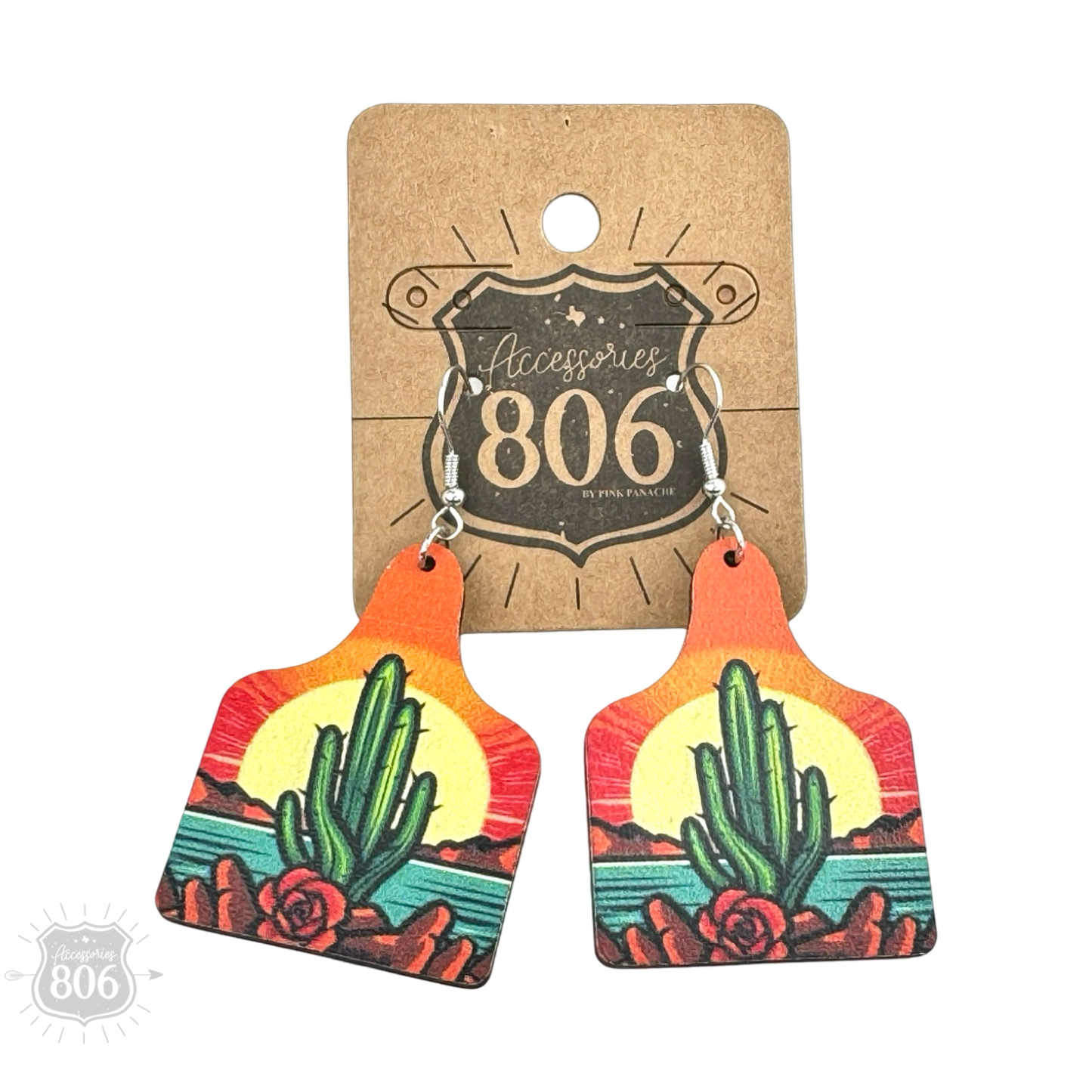 Western scene earring