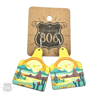 Western scene earring