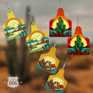 Western scene earring