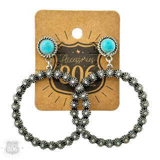 Western concho berry earring