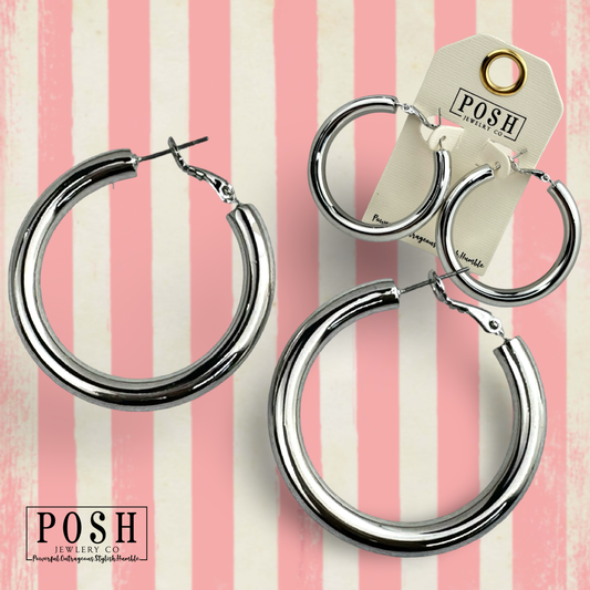 Tube hoop earring