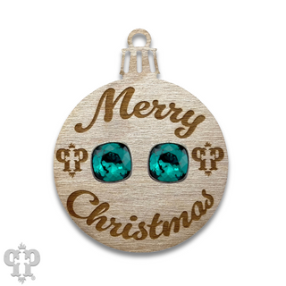 Christmas gift ornament with Austrian crystal post earring