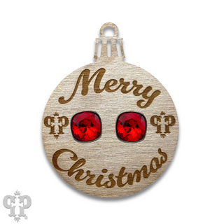 Christmas gift ornament with Austrian crystal post earring