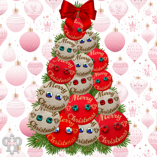 Christmas gift ornament with small Austrian crystal post earring