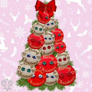 Christmas gift ornament with Austrian crystal post earring