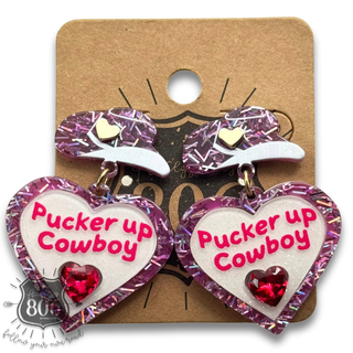 Western Valentine heart earring