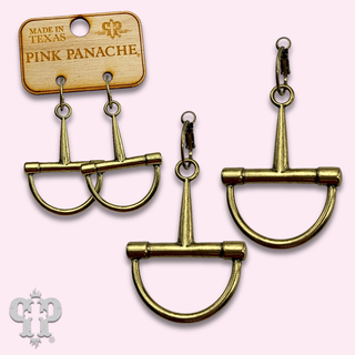 Horse bit equestrian charm earring