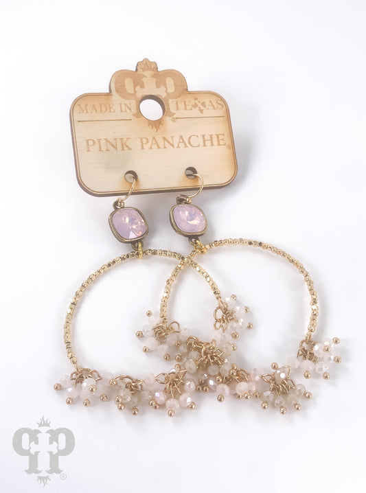 Cluster bead earring, Austrian crystal