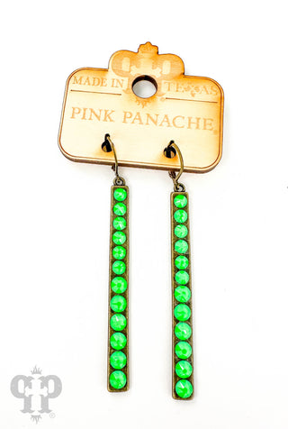 Neon green on bronze