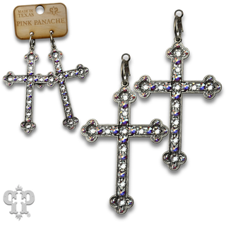 Cross earrings with crystals from Swarovski®