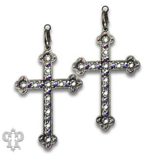 Cross earrings with crystals from Swarovski®