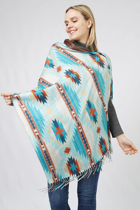 Aztec print poncho, last call