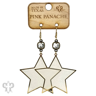 Acrylic star earring with Austrian crystal