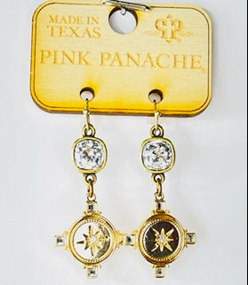 Gold starburst, Austrian crystal earring, last call