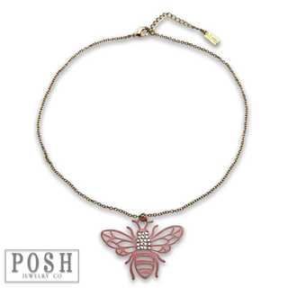 Bumble bee pendant necklace