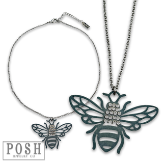 Bumble bee pendant necklace