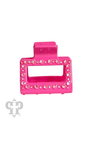 Rectangle rhinestone hair claw