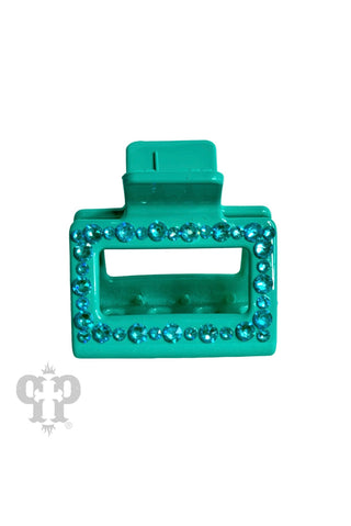 Rectangle rhinestone hair claw
