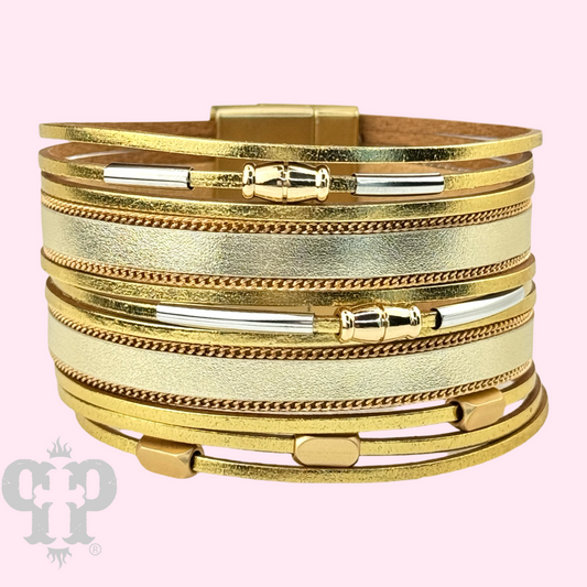 Gold magnetic cuff bracelet, last call
