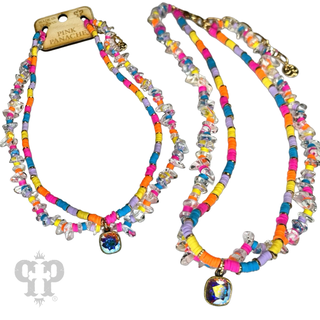 Beaded two-strand necklace, Austrian crystal
