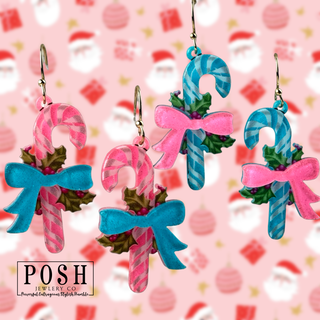 Candy cane earring