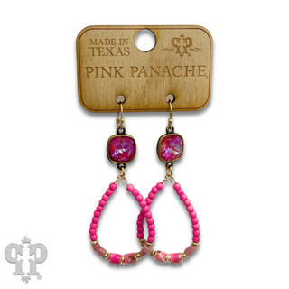 Beaded petite teardrop earring with Austrian crystal
