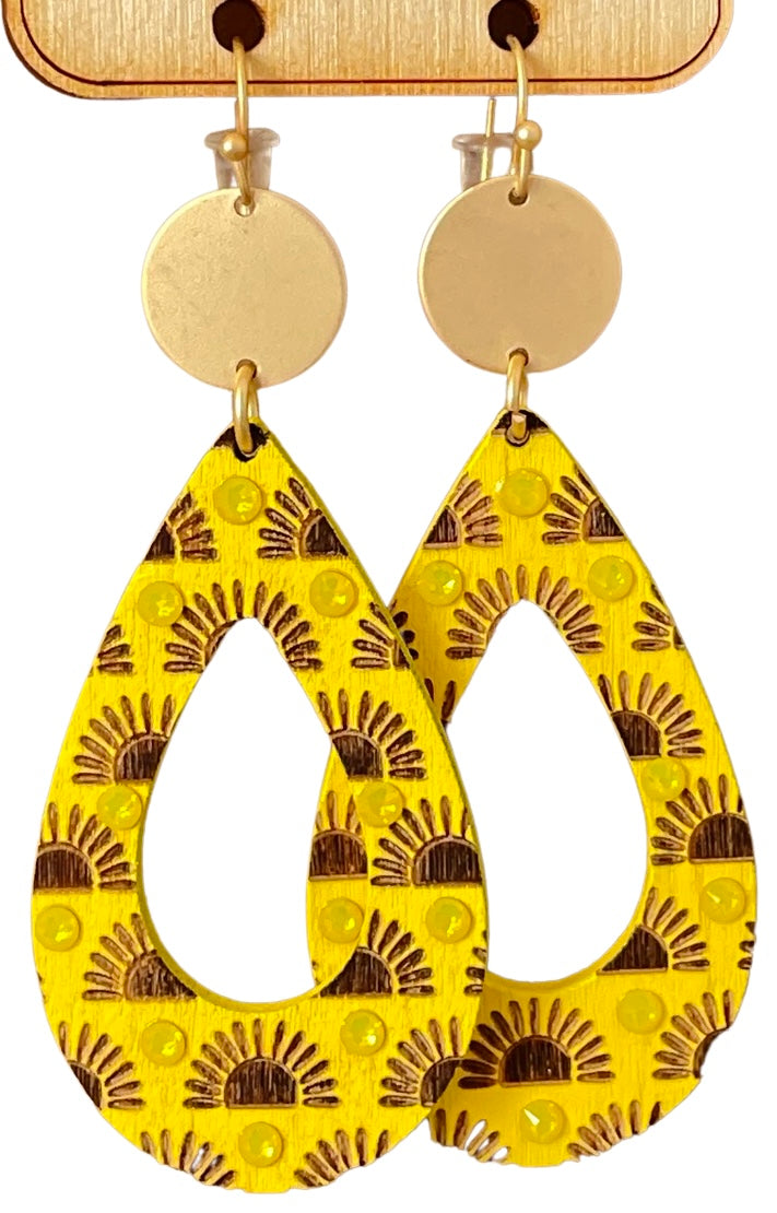 Yellow pint teardrop earring, last call