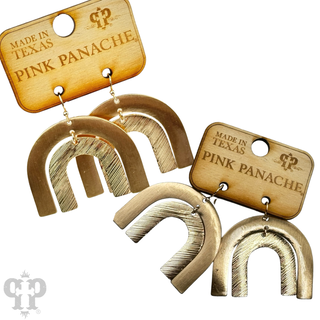 Metallic arch earring, last call
