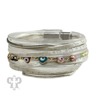 White magnetic cuff bracelet, last call