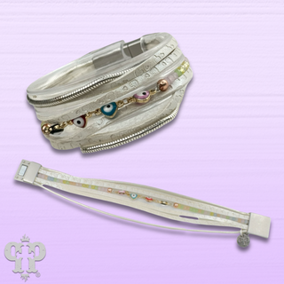 White magnetic cuff bracelet, last call