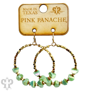 Stone circle earring