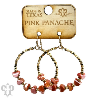 Stone circle earring