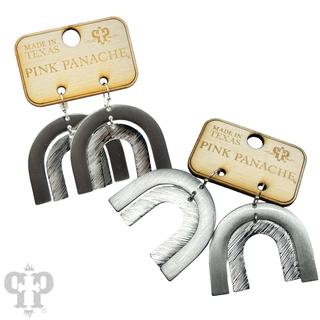 Metallic arch earring, last call