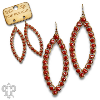Bead woven diamond teardrop earring, last call