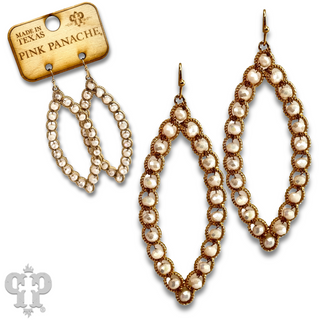 Bead woven diamond teardrop earring, last call