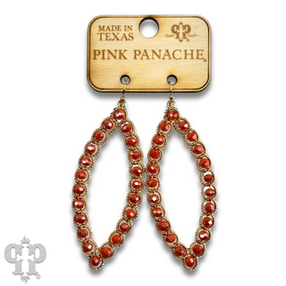 Bead woven diamond teardrop earring, last call