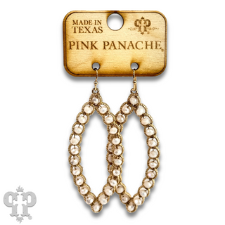 Bead woven diamond teardrop earring, last call
