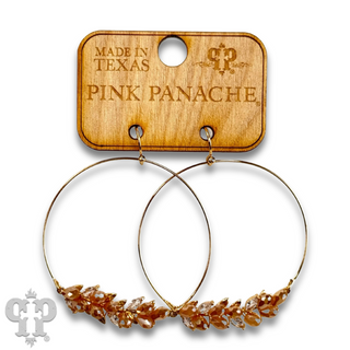 Bottle bead circle earring, last call