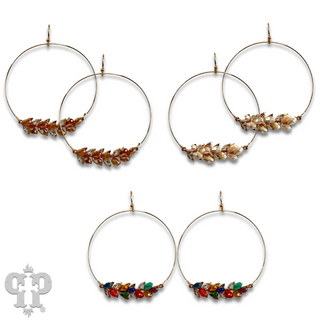 Bottle bead circle earring, last call
