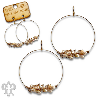 Bottle bead circle earring, last call