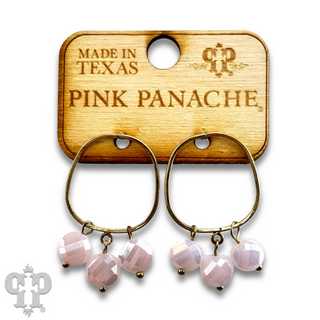 Coin bead charm earring
