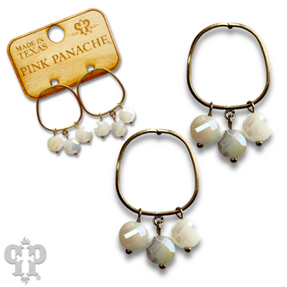 Coin bead charm earring, last call