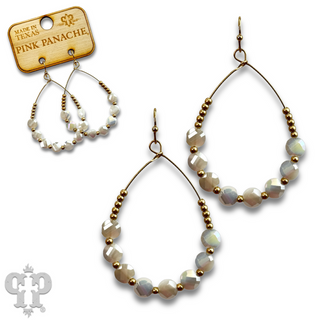 Coin bead teardrop earring, last call