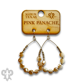 Coin bead teardrop earring, last call