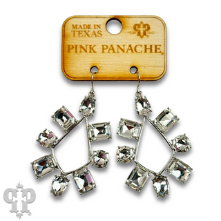 Rhinestone chandelier teardrop earring