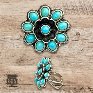 Western flower shape ring