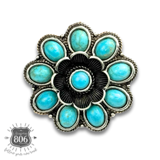 Western flower shape ring