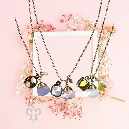 Crystal drop necklace, Austrian crystal