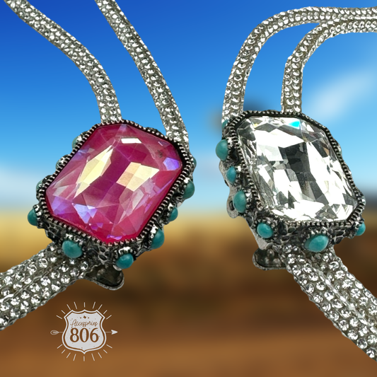 Rhinestone lariat necklace